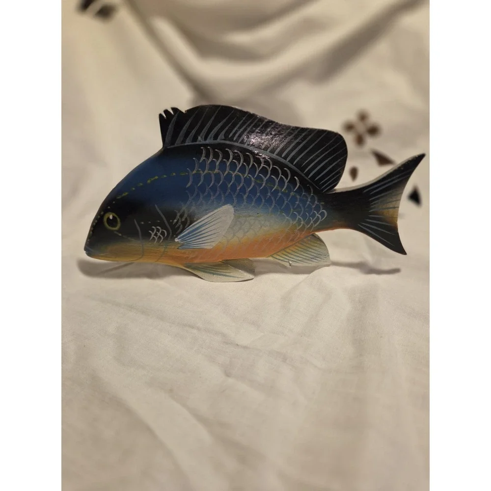 Handpainted Wooden Fish Decor